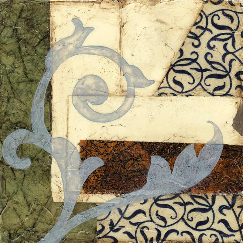 Quilted Scroll II by Jennifer Goldberger - Wrapped Canvas Art Prints, 30cm H x 30cm W x 3.8cm D
