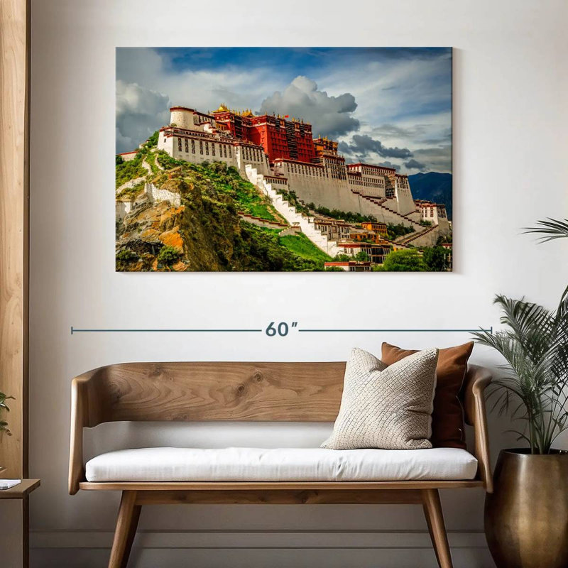 Adella, Palais du Tibet, Tibet, H 32 po x l 48 po