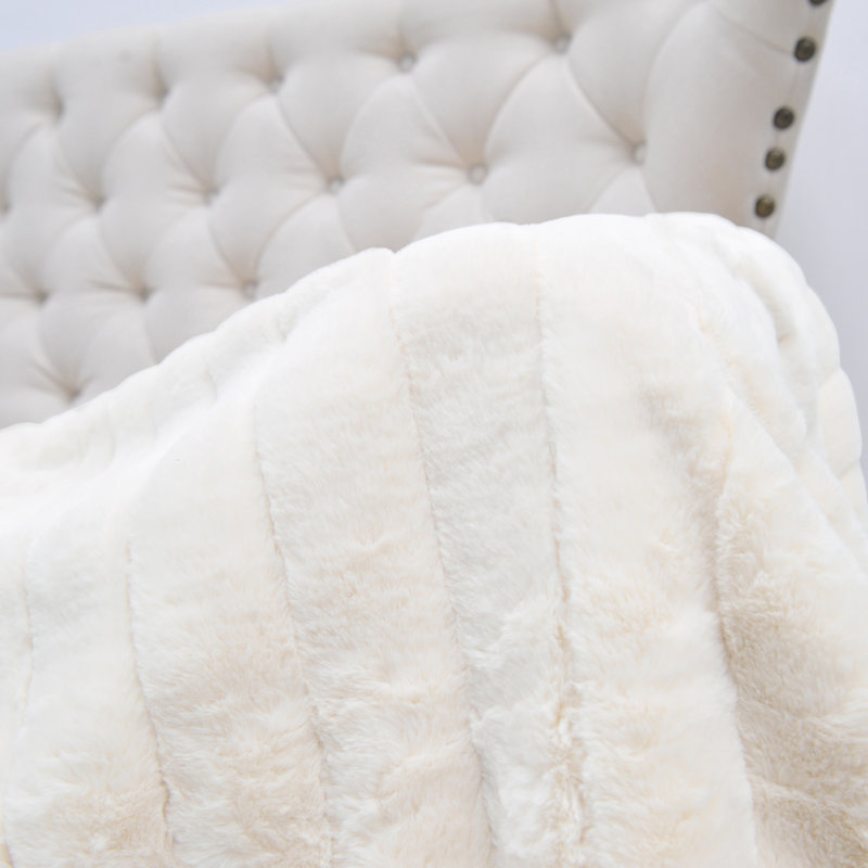 Luxurious Purple Faux Fur Sherpa Throw Blanket, 50" x 60"