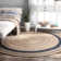 Speight Coastal Braided Power Loom Jute Brown/Navy Bordered Rug