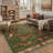 Abrahamson Tigris Animal Print Machine Washable Green Indoor Area Rug with Non-Slip Backing-128992349