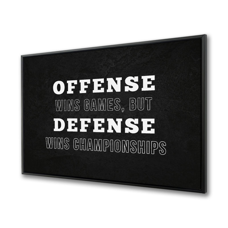 Offense Wins Games - Shapes Sports, toile encadrée décorative