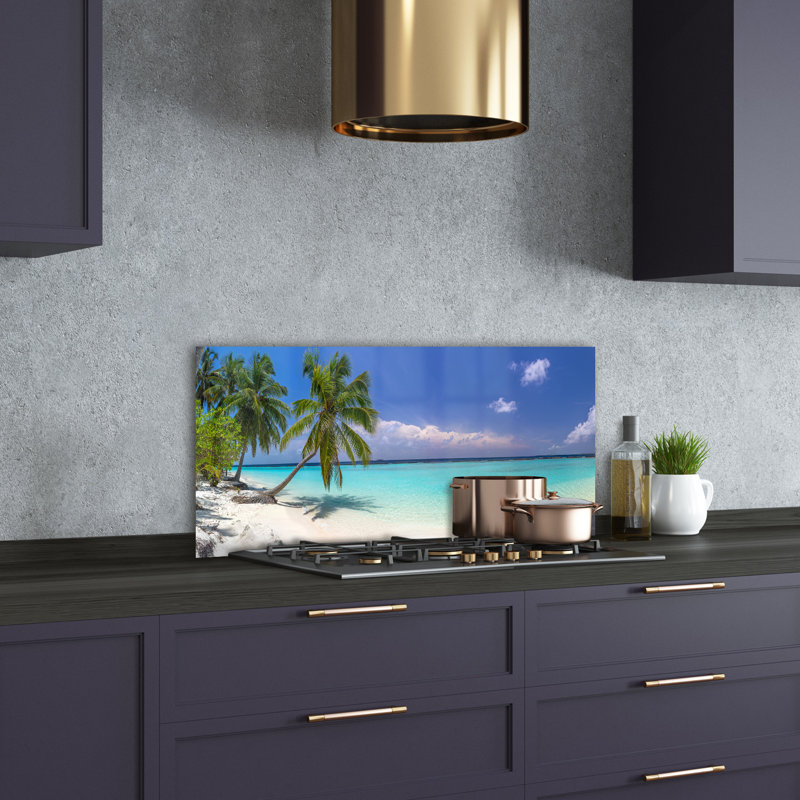 50cm W x 100cm L Glass Peel and Stick Panel