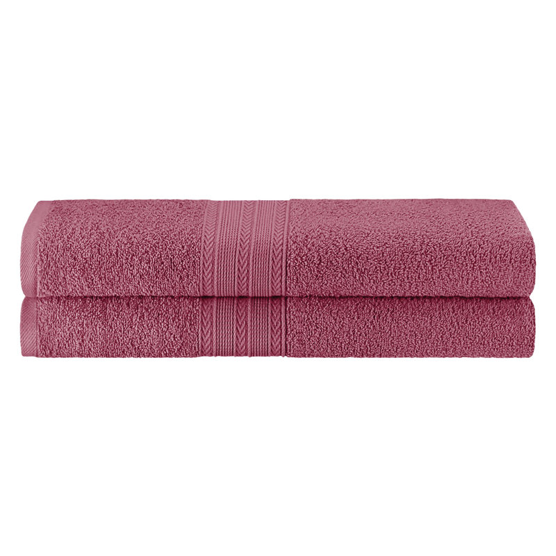 450 GSM Hannu Eco-Friendly 100% Ringspun Sustainable Cotton Bath Sheet, Rosewood