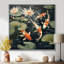 Lotus et poisson Koi représentant la pureté - décoration murale Lotus-1751002743-1803342845