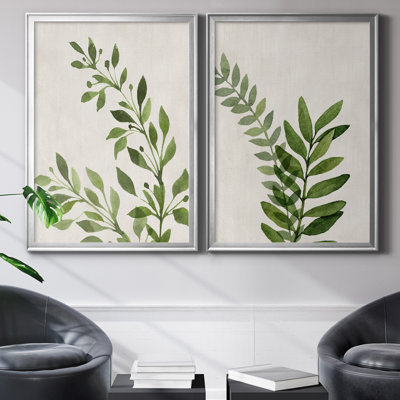 «Botanical Wash I», ensemble de 2 reproductions d'art sur toiles