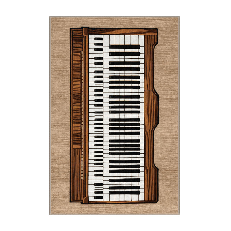  Tapis lavable pour piano, Rectangle 7 pi x 9 pi