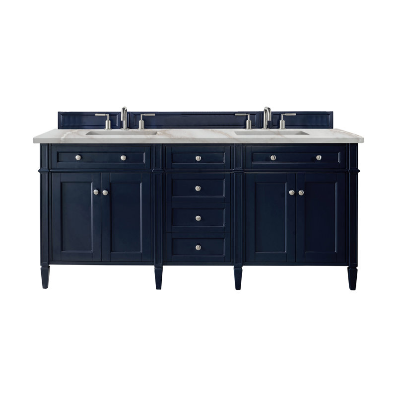 Brittany 72'' W Double Vanity, Ethereal Noctis, Victory Blue