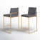 Rakowski Upholstered Counter Stool with Metal Frame