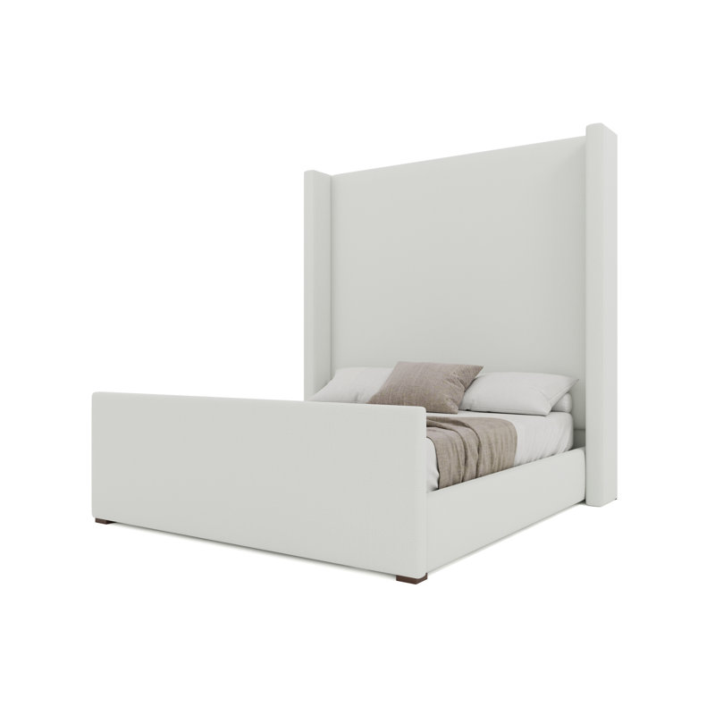 Aylet Luxe Footboard High Bed, Queen, Boucle Natural