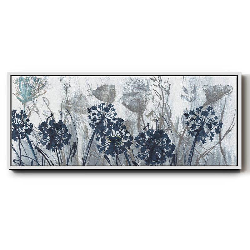 Indigo Field- Framed Canvas