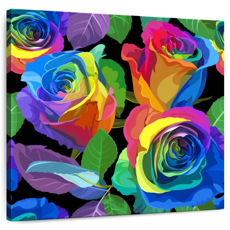 Harnek Neon Rainbow Roses