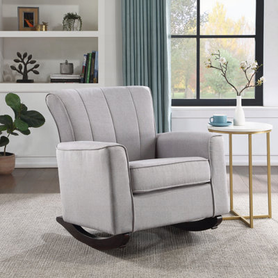 Chaise berçante en lin
