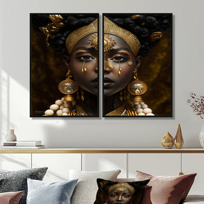 Tribal, femme africaine I - grande femme, art mural africain