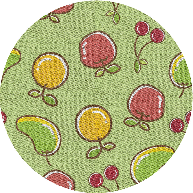 Vert Tapis décoratif, Rond 6 pi