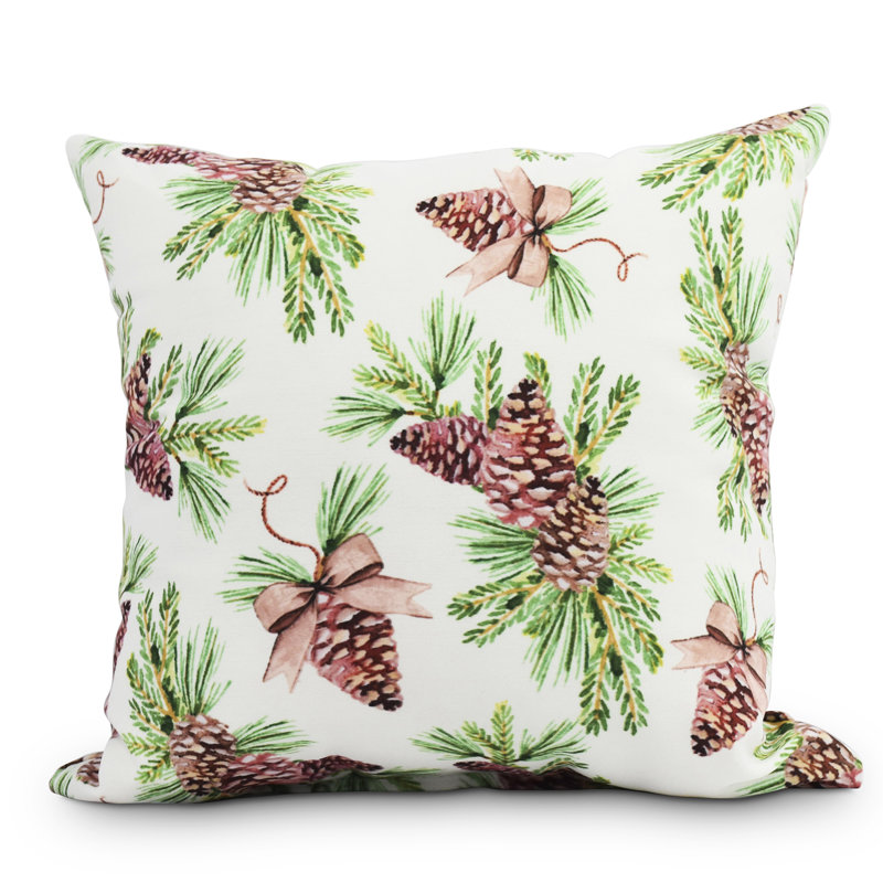 Housse de coussin d'extérieur carré Winterville Orville, 16 po x 16 po, Blanc cassé