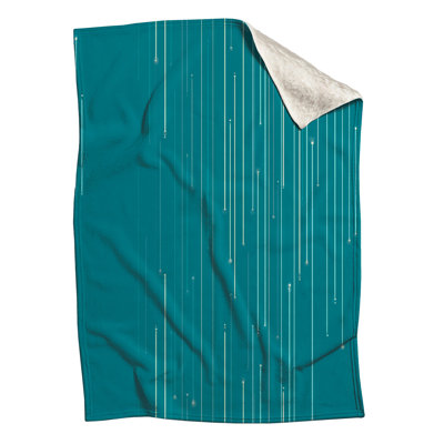 Lines Fleece Throw Blanket - Abstract Throws for Sofas or Beds