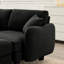 Canapé 4 places en tissu gris foncé Boucle-121361600