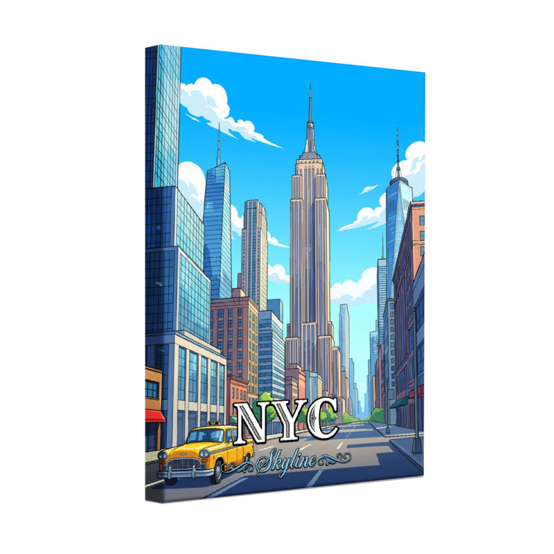 «Scenic & Cityscapes New York City Skyline», reproduction d'art, H 36 po x l 24 po