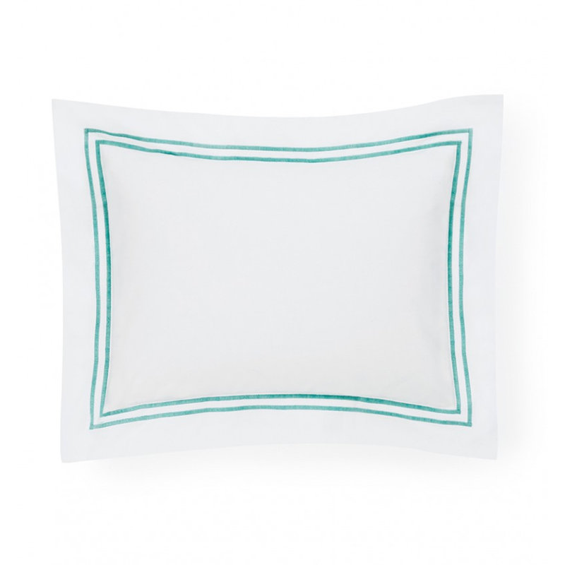 Grande Hotel Sham, Euro, White/Aqua