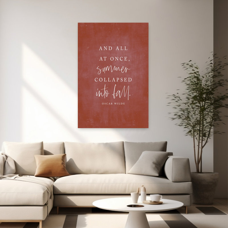 «Summer Collapsed In Fall Abstract Contemporary Summer Art», H 60 po x l 40 po