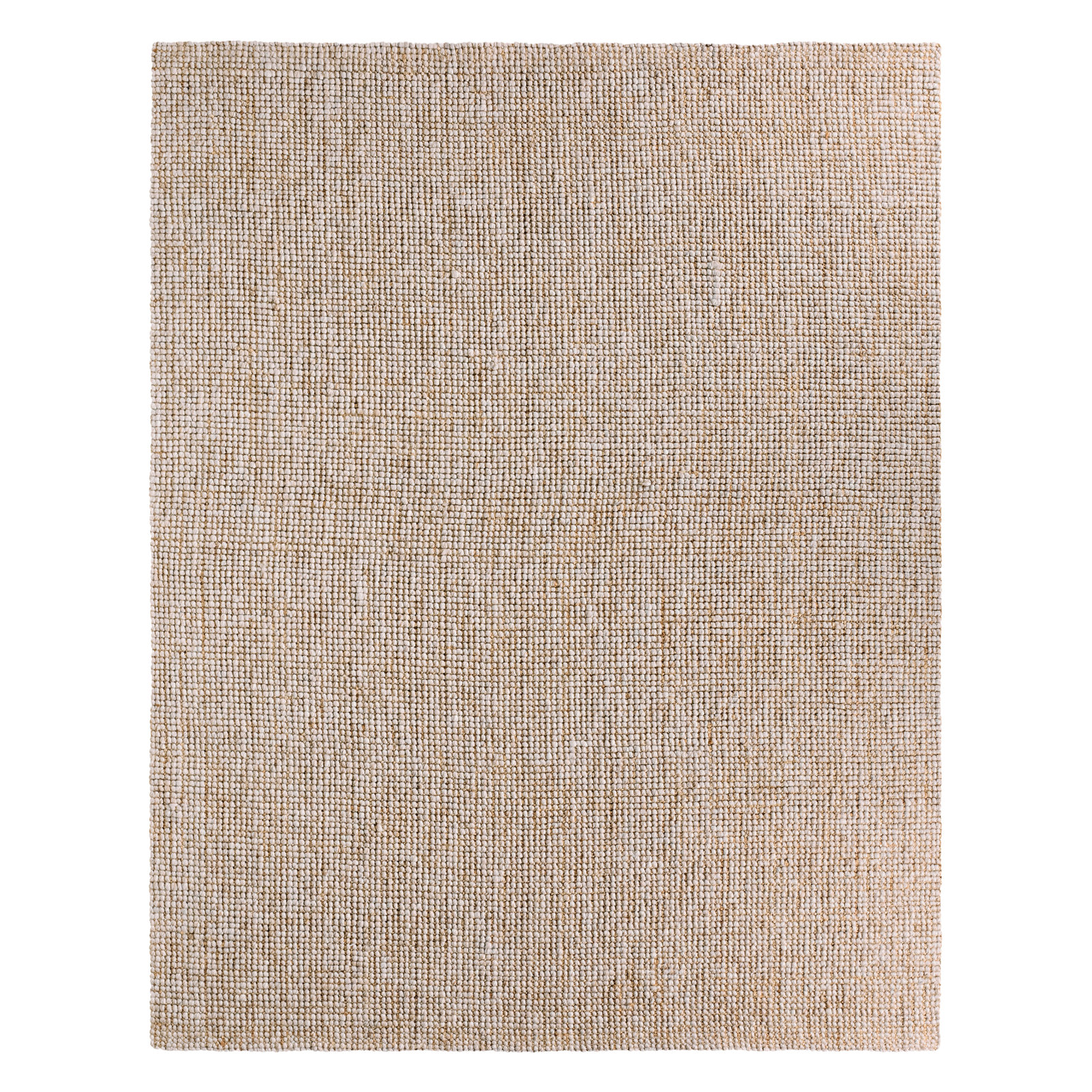 Brad Gray Sand Hand-Woven Flatweave Jute Rug, Rectangle 2' x 3'