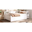 Lit de jour simple avec lit gigogne, structure de lit de jour en bois avec tiroirs de rangement, tablettes latérales et bureau-1854581033-1854581039