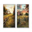«Green Farmhouse Charm I» - ensemble d'art mural de ferme 2 pièces-1440597550-1440597553