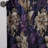 Purple Flowers Damask Fusion - Damask Curtain - Velvet Room Darkening - 1 Panel-107562838