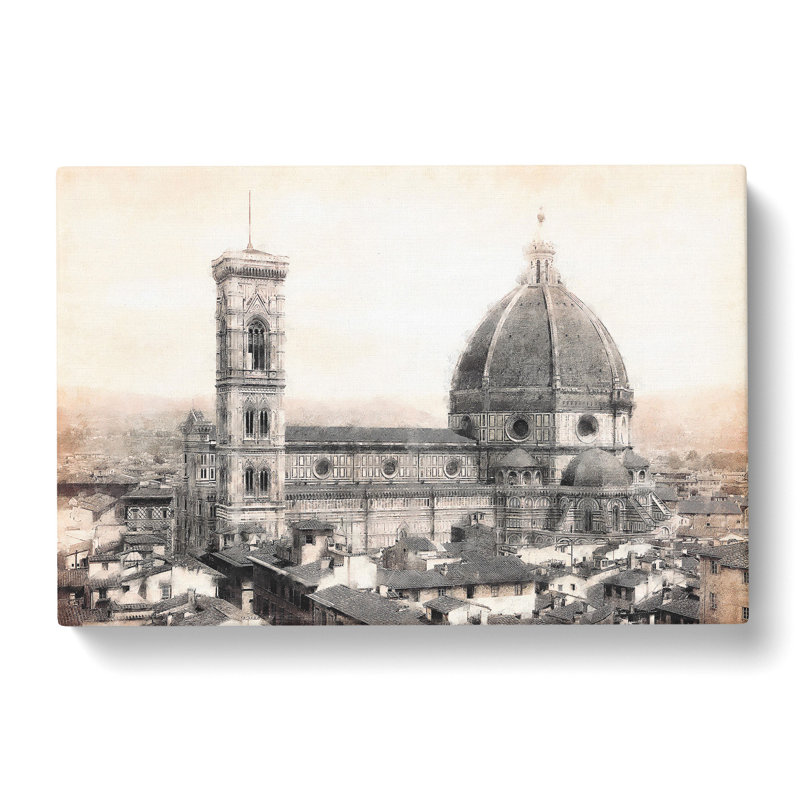 Florence Cathedral In Italy - Wrapped Canvas Painting, 60cm H x 91cm W x 3cm D