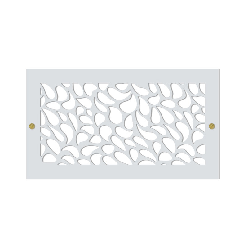 Registres muraux et de plafond Stellar Air White avec vis en laiton - 8 x 8 (ouverture de conduit) - taille totale 10 x 10 - goutte de pluie