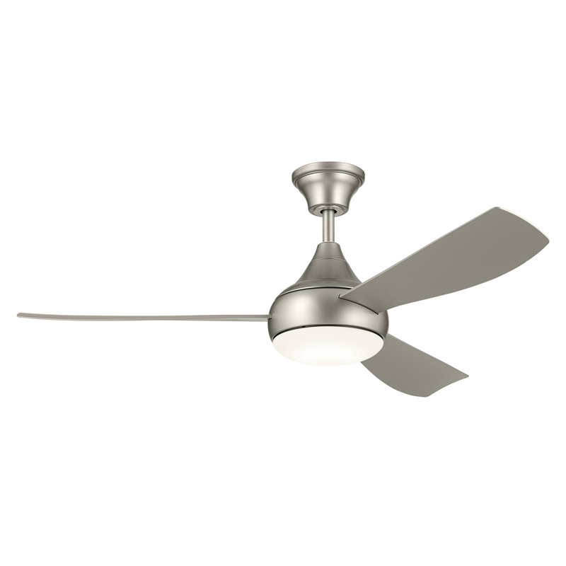 54'' Ceiling Fan with LED Lights, Silver