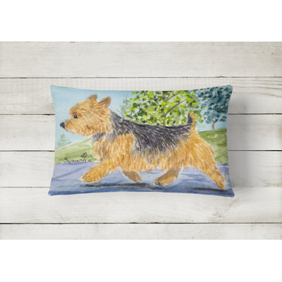 Norwich Terrier Outdoor Throw Pillow