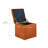 Storage Ottoman in Cotton Linen & Corduroy Options, 16.5"x16.5"x17.3", 18.7lbs - Footrest & Seat-1444631240