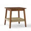 Table d'appoint de 23 po avec tablette tissée, table d'appoint avec rangement Boho, tables de chevet, petite table d'appoint pour canapé de salon, bureau de chambre à coucher, patio-1601092575