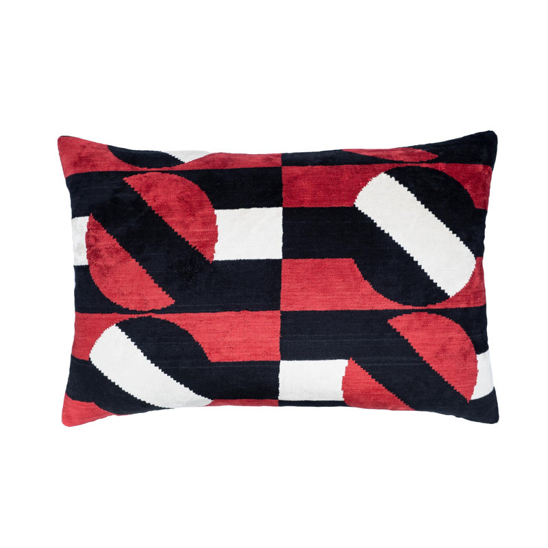 Oreiller en velours de soie Gabon, 16 po x 24 po Gabon