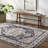 Rectangle Demeko Oriental Machine Woven Polyester/Polypropylene Area Rug in Black-844543826