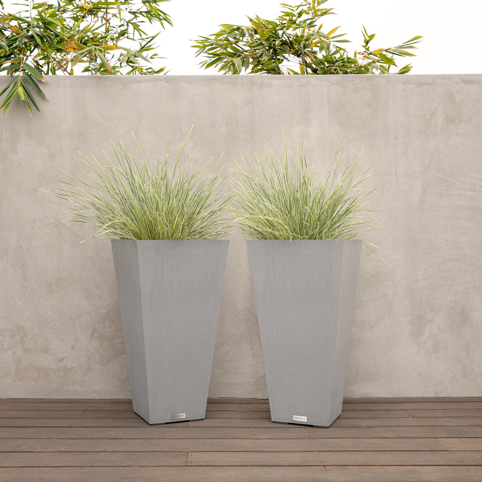 Pure Series Midland Planter, 30" H x 15.25" W x 15.25" D, Charcoal Gray, 2