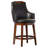 Edens Swivel Upholstered Counter Stool with Solid Wood Frame-1934003579
