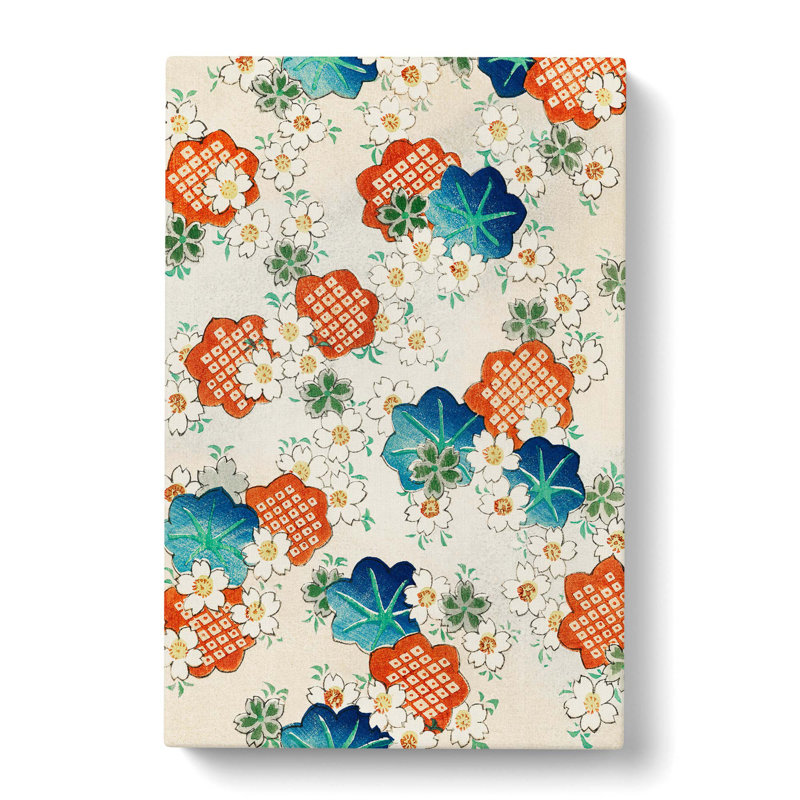 Floral Design by Watanabe Seitei - Wrapped Canvas Painting, 76cm H x 50cm W x 3cm D