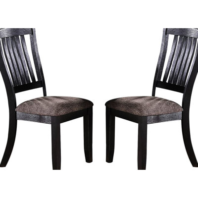 Chaises de salle à manger en bois d'hévéa en café foncé, dossier rembourré, 2 chaises de café contemporaines, 2, style moderne,