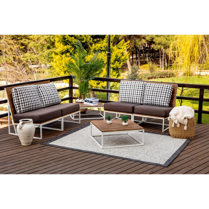 Marmarth Indoor & Outdoor Boho Rug Ivory/Grey, Rectangle 200 x 275cm