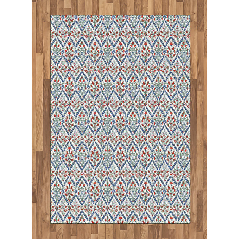 Vintage High Density Long Fiber Poly Threads Decorative Area Rug Carpet, Rectangle 4' x 5'8"