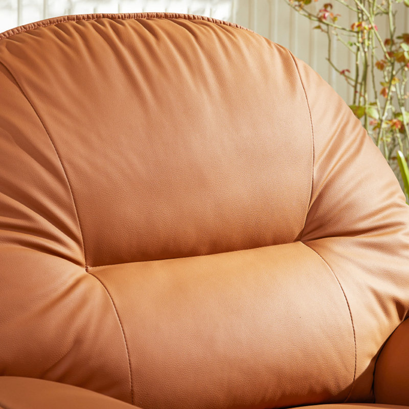 Nyzaiah Faux Leather Recliner, Brown