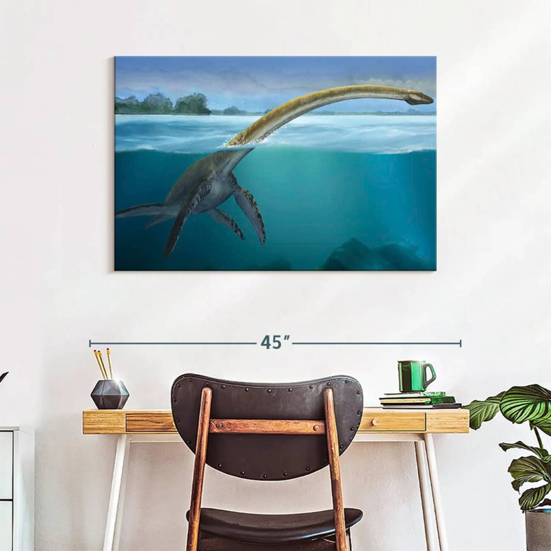 Brampt Elasmosaurus, 26" H x 39" W
