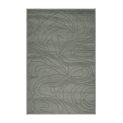 Machine Washable Abstract Brown Area Rug