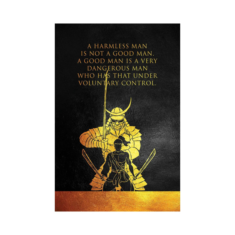 A Good Man - Samurai Motivation by Adrian Baldovino - Wrapped Canvas Print, 66.04 cm H x 45.72 cm W x 1.91 cm D