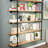 5-Tier Solid Wood Industrial Wall Shelf