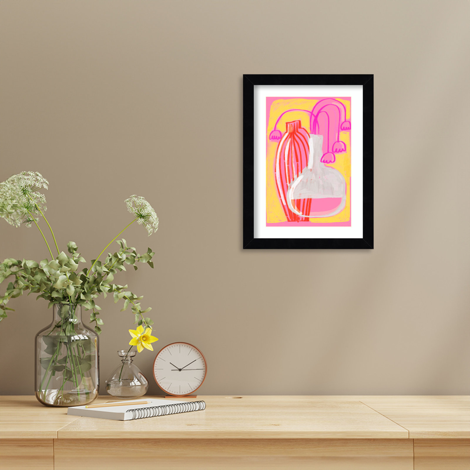 Galya "Neon Still Life No. 5" Print, Black, 13" H x 10" W