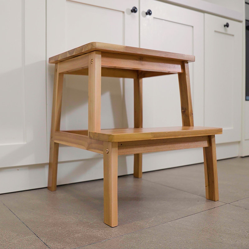 Tabouret rectangulaire en acacia
